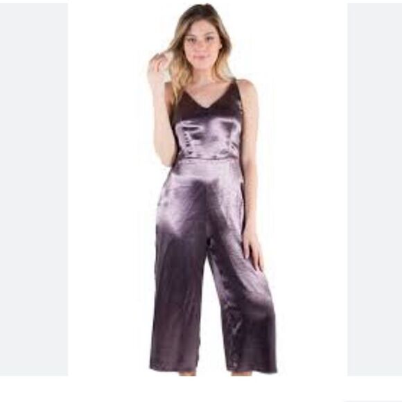 Eyeshadow Purple Jumpsuit Size Medium NWT - Picture 1 of 9